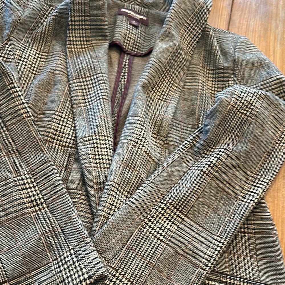 Johnson and Murphy Gray Plaid Blazer